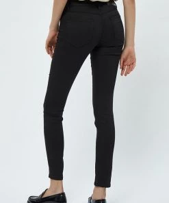 Desires Lola Garment Dye Midwaist - BLACK Pants