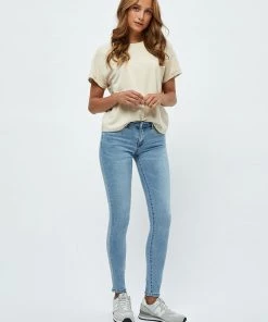 Desires Lola Midwaist Jeans - Bleached Blue