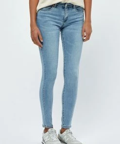 Desires Lola Midwaist Jeans - Bleached Blue
