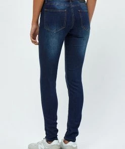 Desires Lola Midwaist Jeans - MID BLUE DENIM