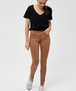 Desires Lola Midwaist Jeans - TOBACCO BROWN Pants