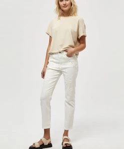 Desires Lucky Destroy Stone Jeans - GARDENIA