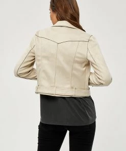 Desires Tabarak Biker Jacket - SANDSHELL