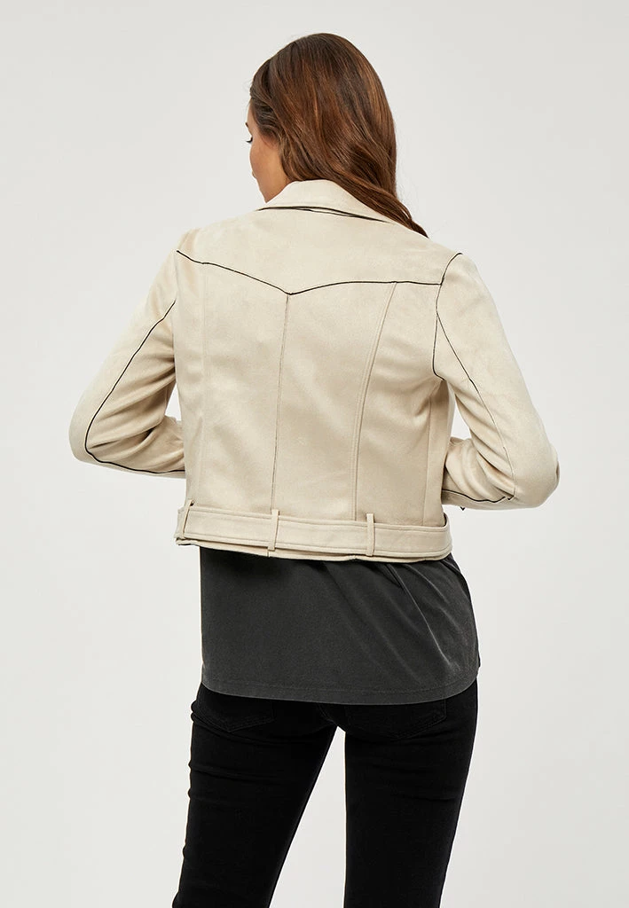 Desires Tabarak Biker Jacket - SANDSHELL 2 Desires Tabarak Biker Jacket - SANDSHELL