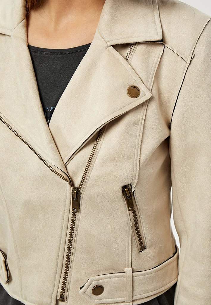 Desires Tabarak Biker Jacket - SANDSHELL 3 Desires Tabarak Biker Jacket - SANDSHELL