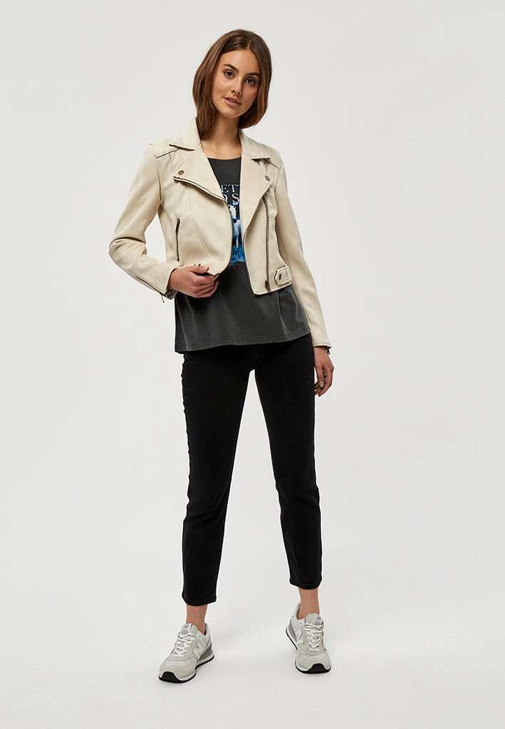 Desires Tabarak Biker Jacket - SANDSHELL 4 Desires Tabarak Biker Jacket - SANDSHELL