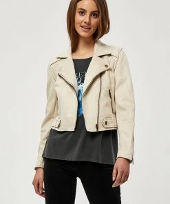 Desires Tabarak Biker Jacket - SANDSHELL