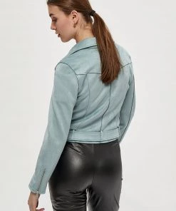 Desires Tabarak Biker Jacket - SLATE BLUE