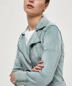 Desires Tabarak Biker Jacket - SLATE BLUE