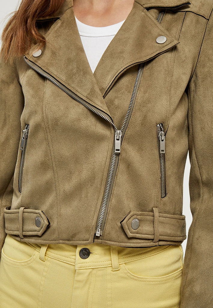 Desires Tabarak Biker Jacket - MERMAID GREEN Jackets & Coats 3 Desires Tabarak Biker Jacket - MERMAID GREEN Jackets & Coats