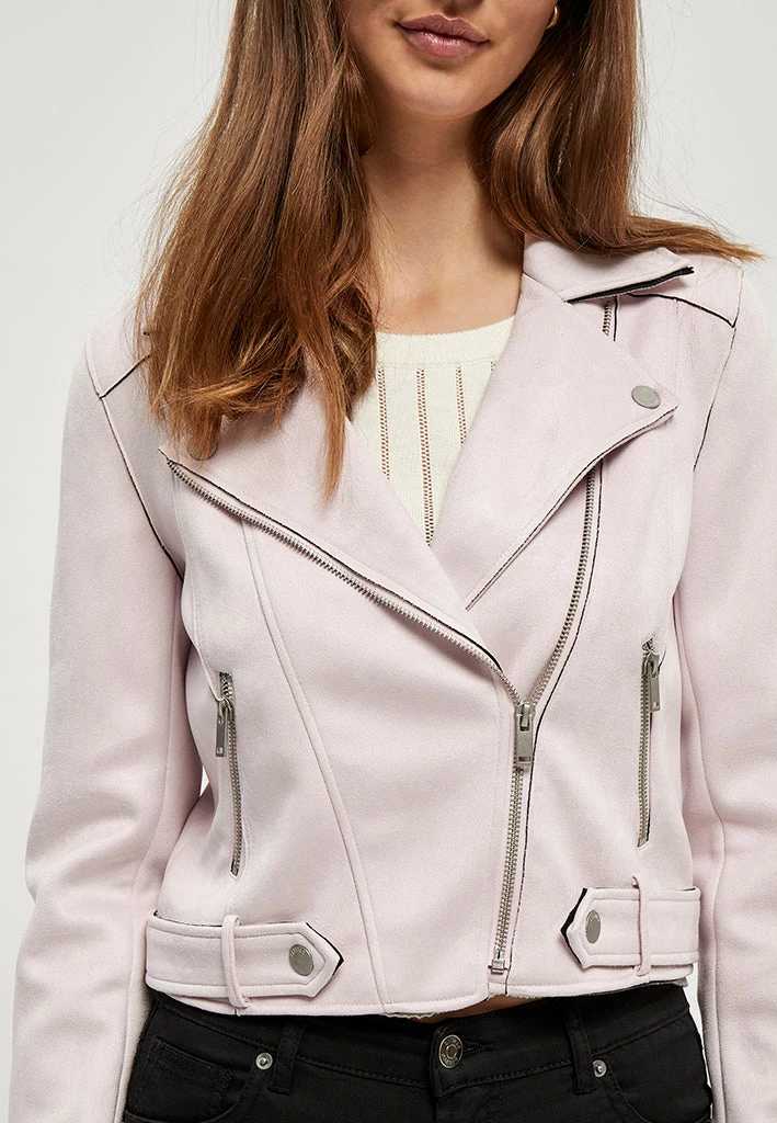 Desires Tabarak Biker Jacket - CRADLE PINK Jackets & Coats 3 Desires Tabarak Biker Jacket - CRADLE PINK Jackets & Coats