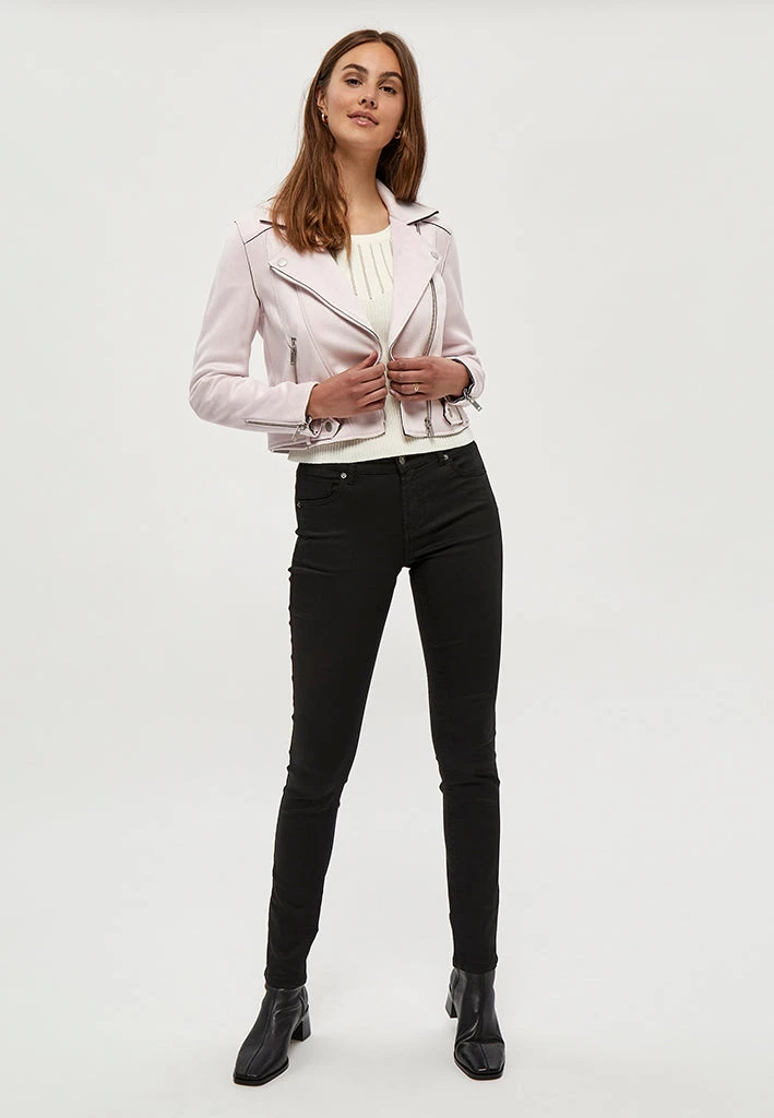 Desires Tabarak Biker Jacket - CRADLE PINK Jackets & Coats 4 Desires Tabarak Biker Jacket - CRADLE PINK Jackets & Coats