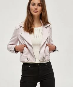 Desires Tabarak Biker Jacket - CRADLE PINK Jackets & Coats