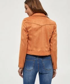 Desires Jackets & Coats Tabarak Biker Jacket - Caramel Brown