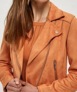 Desires Jackets & Coats Tabarak Biker Jacket - Caramel Brown
