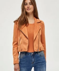 Desires Jackets & Coats Tabarak Biker Jacket - Caramel Brown