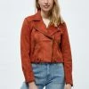 Desires Tabarak Biker Jacket - Burnt Red Jackets & Coats