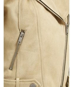 Desires Tabarak Biker Jacket - PALE KAHKI