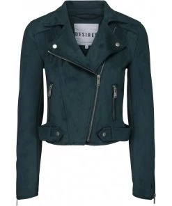 Desires Tabarak Biker Jacket - Atlantic Deep Jackets & Coats