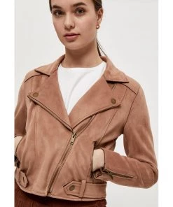 Desires Jackets & Coats Tabarak Biker Jacket - BURN CORAL