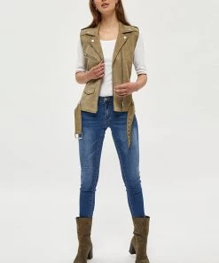 Desires Tabarak Vest - Caramel Brown